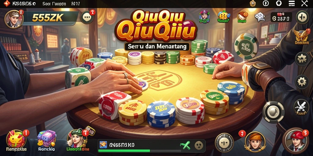Tampilan gameplay seru QiuQiu di 555ZK.