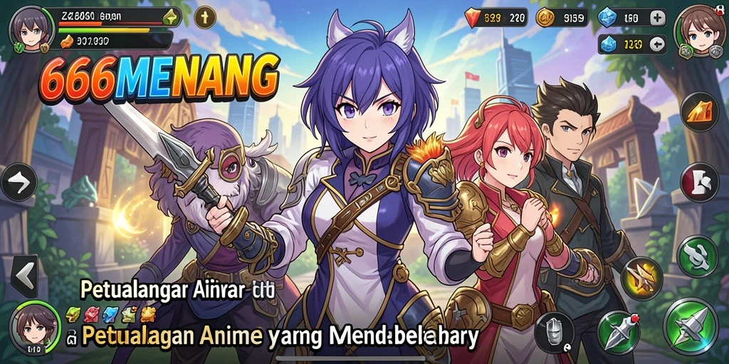 Tampilan screenshot gameplay 666MENANG menampilkan aksi seru dan karakter Anime yang berwarna-warni.