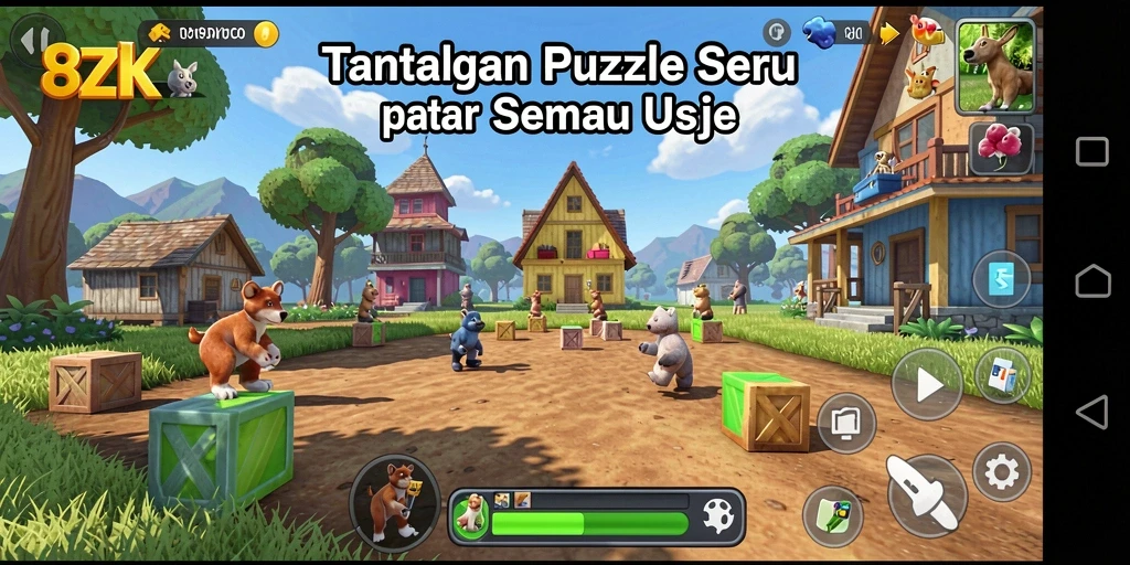 Tampilan gameplay seru dan tantangan menyusun puzzle di 8ZK.