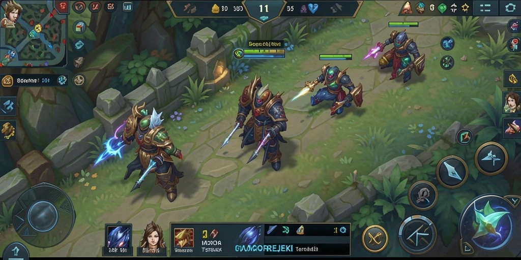 Tampilan gameplay seru dalam pertarungan tim di GOGOREJEKI.