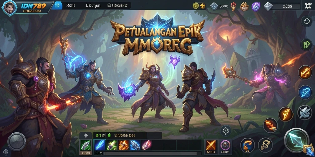 Tampilan gameplay menarik dari IDN789 dengan aksi MMORPG yang seru.