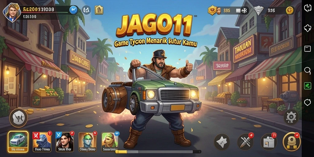 Tampilan gameplay seru dalam game Tycoon JAGO11.