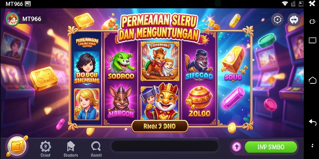 Tampilan utama MT966 dengan gameplay Slot yang menegangkan dan menyenangkan.