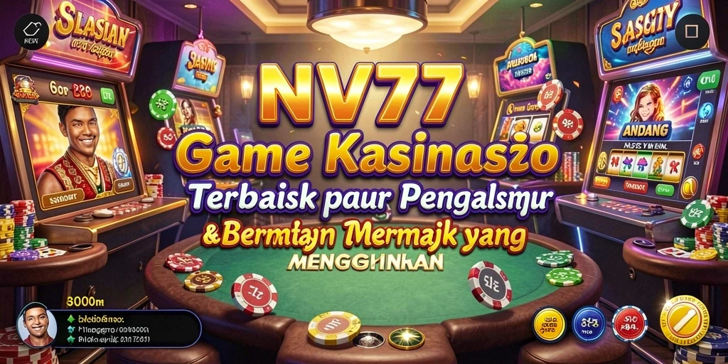 Tampilan gameplay NV77 yang mendebarkan di dalam dunia Kasino.