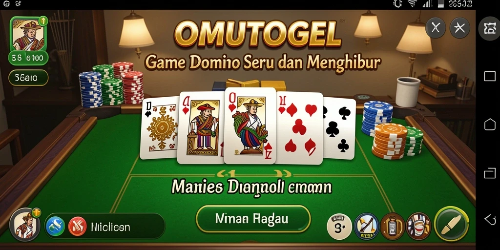 Tampilan gameplay OMUTOGEL yang menarik dalam permainan Domino.