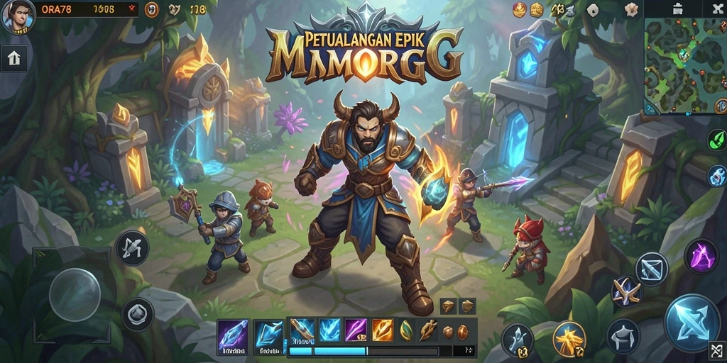 Tangkapan layar gameplay ORA78 yang menunjukkan aksi pertempuran epik dalam MMORPG.
